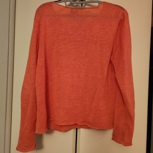 COPY - Coral linen cropped sweater large